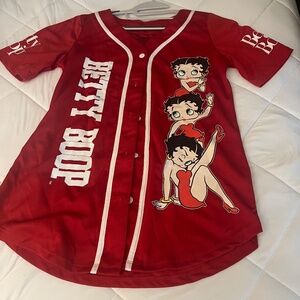 Brand New Betty Boop Ladies Baseball Jersey